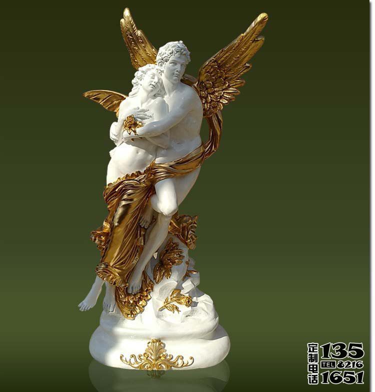 愛神別墅景觀玻璃鋼彩繪鍍金雕塑 愛神別墅景觀玻璃鋼彩繪鍍金雕塑