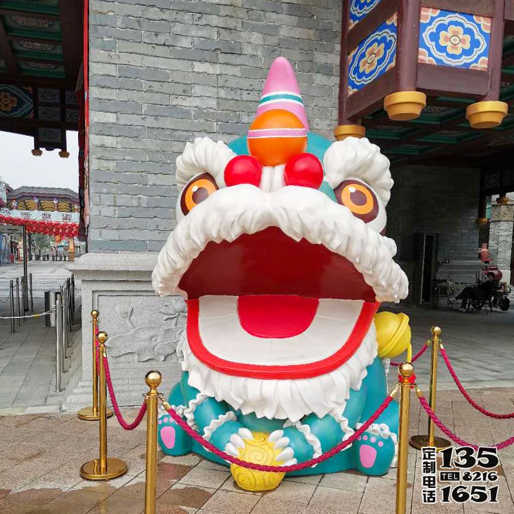 景區(qū)門口擺放卡通形象民間傳統(tǒng)玻璃鋼獅子雕塑 景區(qū)門口擺放卡通形象民間傳統(tǒng)玻璃鋼獅子雕塑