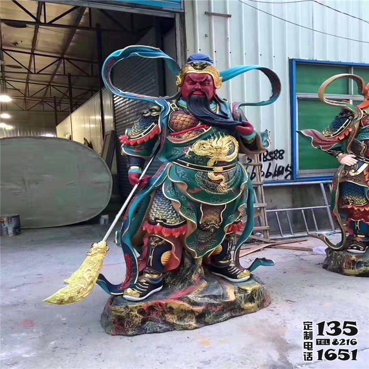 玻璃鋼彩繪大型景觀寺廟神佛關公雕塑 玻璃鋼彩繪大型景觀寺廟神佛關公雕塑