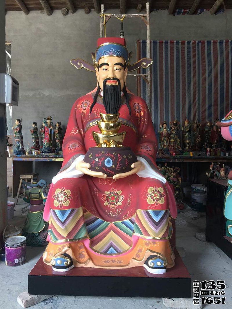 玻璃鋼彩繪大型神佛寺廟供奉財神雕塑 玻璃鋼彩繪大型神佛寺廟供奉財神雕塑