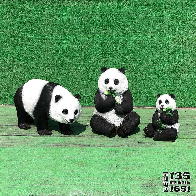 動物園景觀玻璃鋼仿真動物熊貓雕塑 動物園景觀玻璃鋼仿真動物熊貓雕塑
