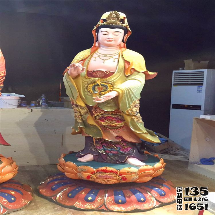 玻璃鋼彩繪佛像寺廟三圣雕塑 玻璃鋼彩繪佛像寺廟三圣雕塑