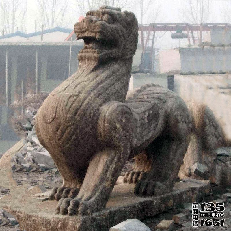 庭院大型玻璃鋼仿狴犴雕塑 庭院大型玻璃鋼仿狴犴雕塑