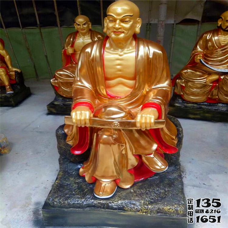 玻璃鋼彩繪寺廟景區十八羅漢雕塑 玻璃鋼彩繪寺廟景區十八羅漢雕塑