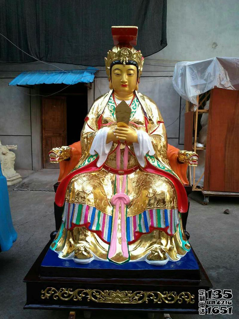 寺廟創意彩繪玻璃鋼王母雕塑 寺廟創意彩繪玻璃鋼王母雕塑
