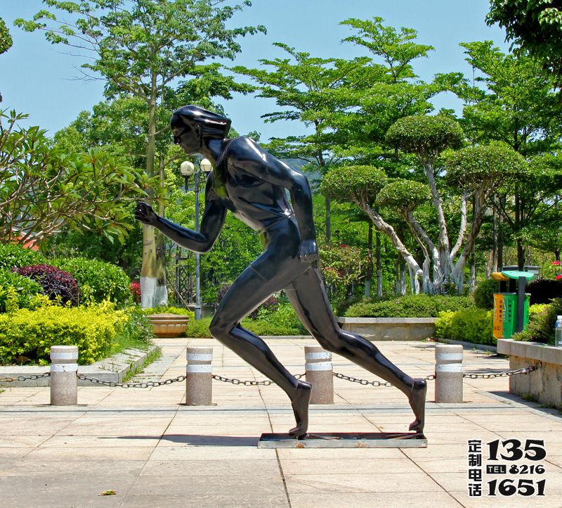 戶外玻璃鋼仿銅跑步的人物雕塑 戶外玻璃鋼仿銅跑步的人物雕塑