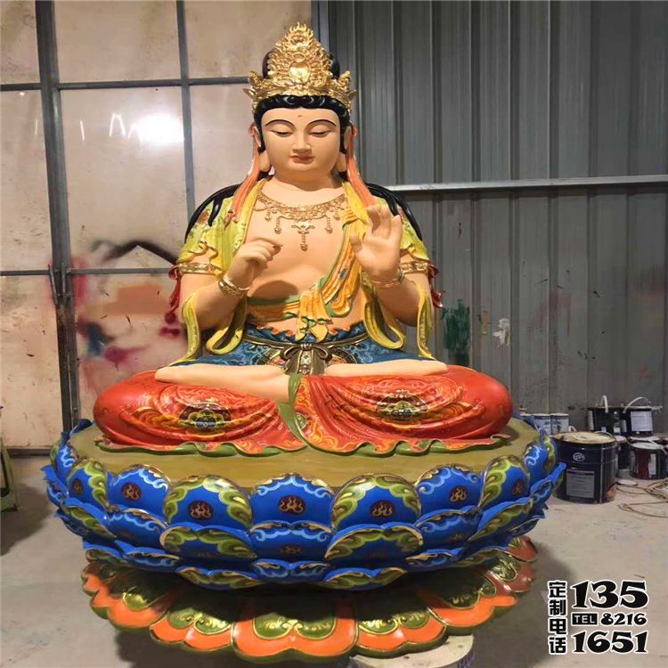 景區玻璃鋼彩繪寺廟供奉神佛三圣雕塑 景區玻璃鋼彩繪寺廟供奉神佛三圣雕塑