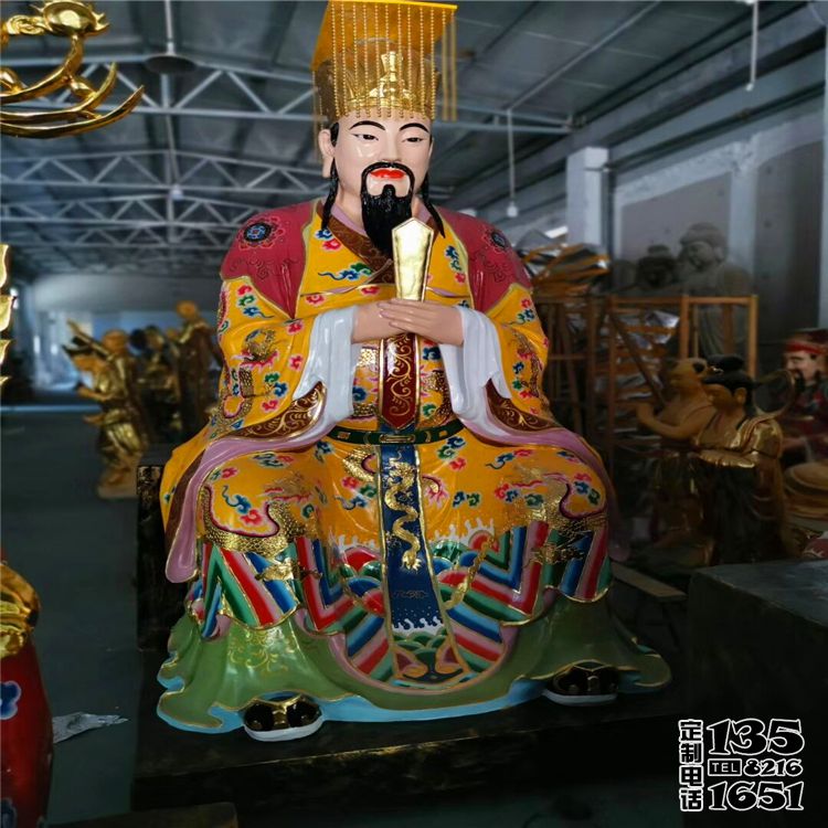 景區寺廟玻璃鋼泰山神東岳大帝雕塑 景區寺廟玻璃鋼泰山神東岳大帝雕塑