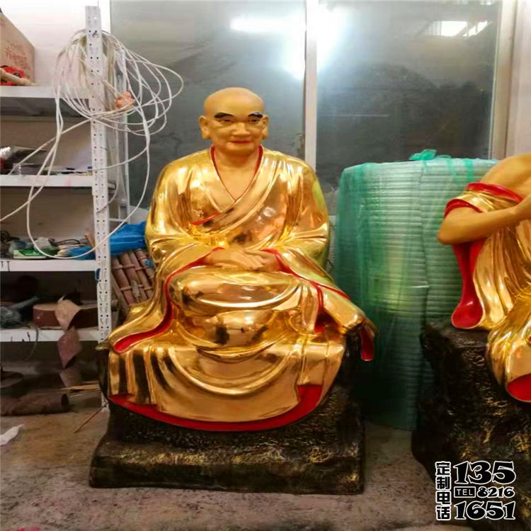 景區(qū)玻璃鋼彩繪大型十八羅漢雕塑 景區(qū)玻璃鋼彩繪大型十八羅漢雕塑