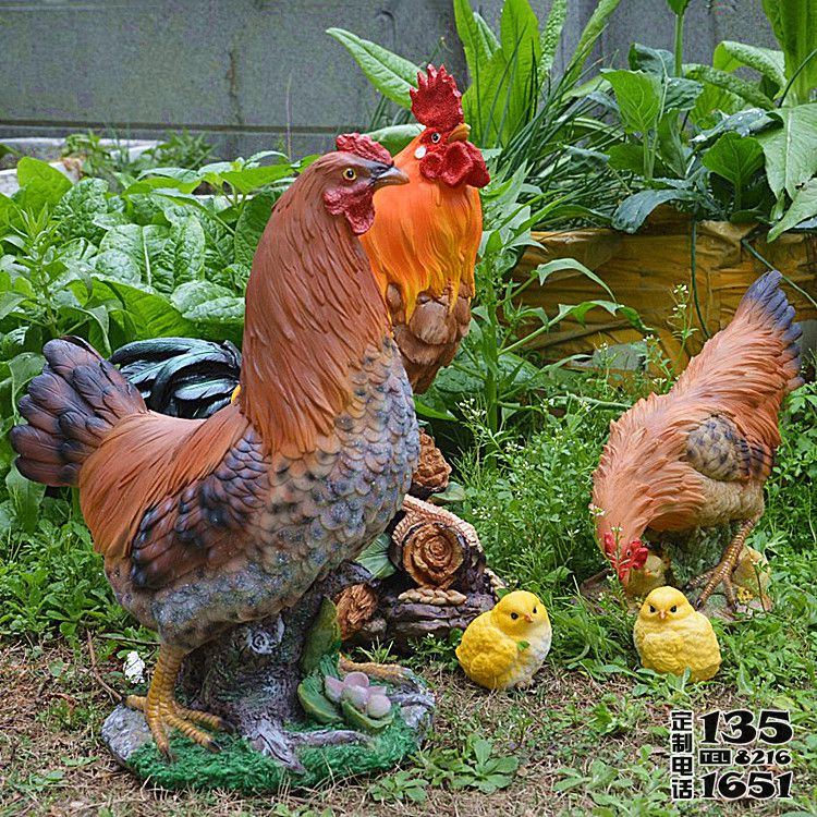 農(nóng)場玻璃鋼仿真雞雕塑 農(nóng)場玻璃鋼仿真雞雕塑