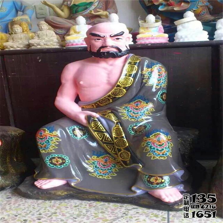 寺廟景區玻璃鋼彩繪十八羅漢雕塑 寺廟景區玻璃鋼彩繪十八羅漢雕塑