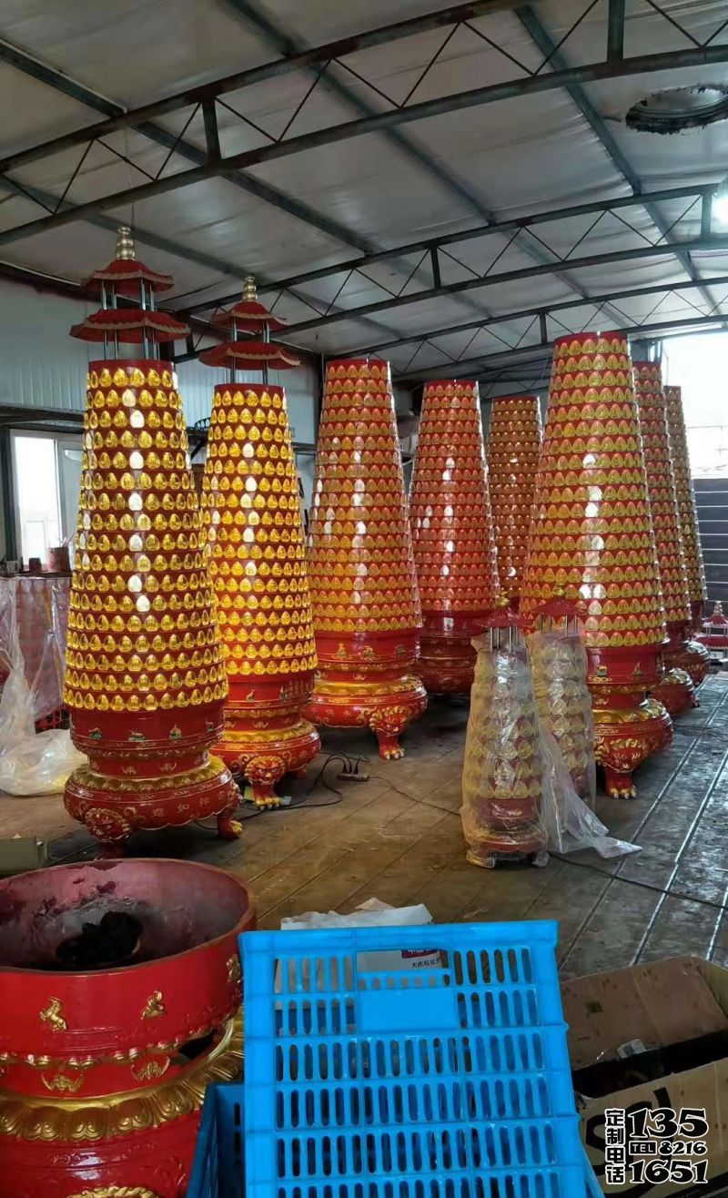 寺院擺放彩繪玻璃鋼佛塔雕塑戶外擺件 寺院擺放彩繪玻璃鋼佛塔雕塑戶外擺件