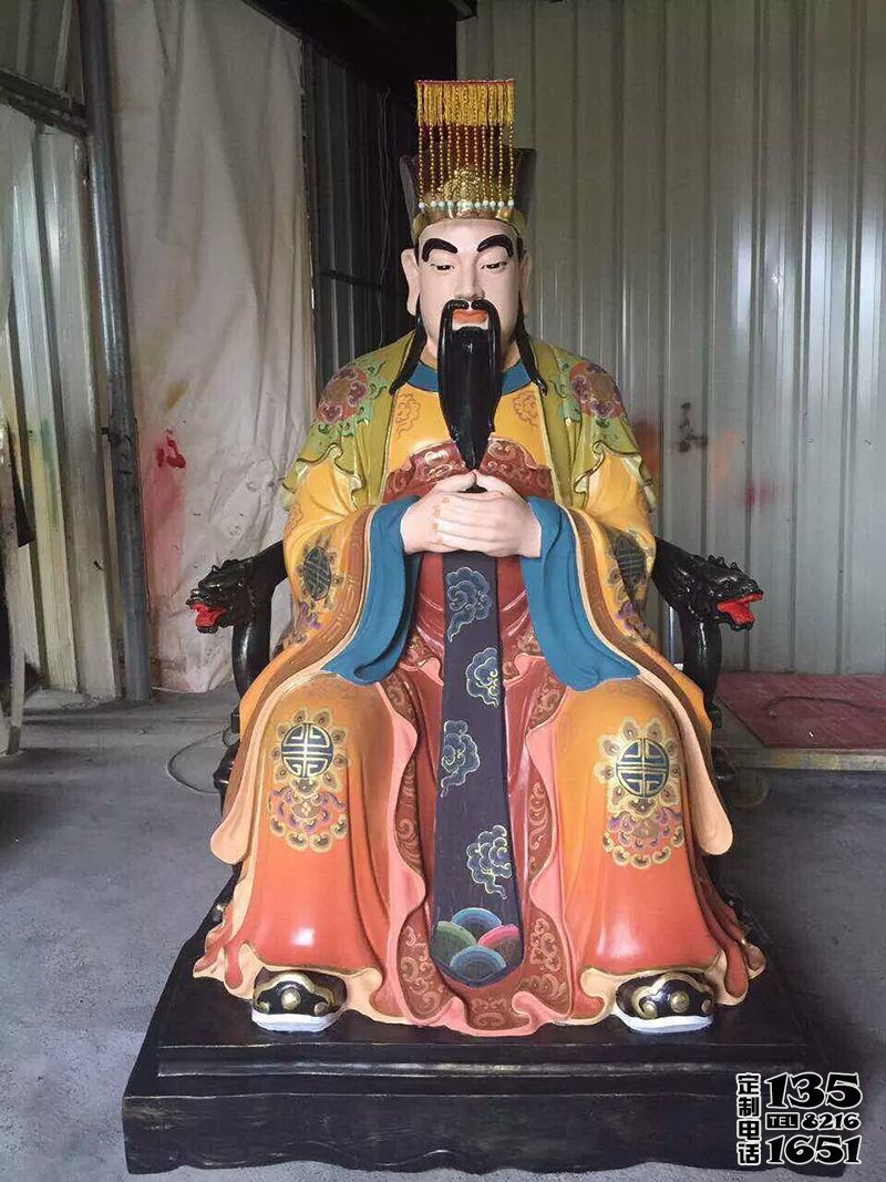 景區(qū)寺廟玻璃鋼彩繪玉帝雕塑 景區(qū)寺廟玻璃鋼彩繪玉帝雕塑