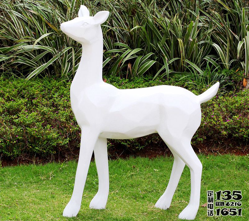 戶外草坪玻璃鋼花園景觀鹿雕塑 戶外草坪玻璃鋼花園景觀鹿雕塑