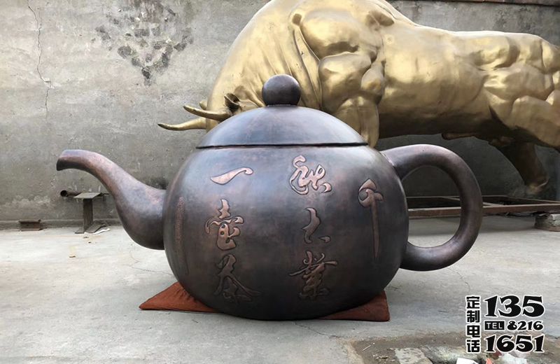 玻璃鋼仿銅公園景區大型天壺雕塑 玻璃鋼仿銅公園景區大型天壺雕塑