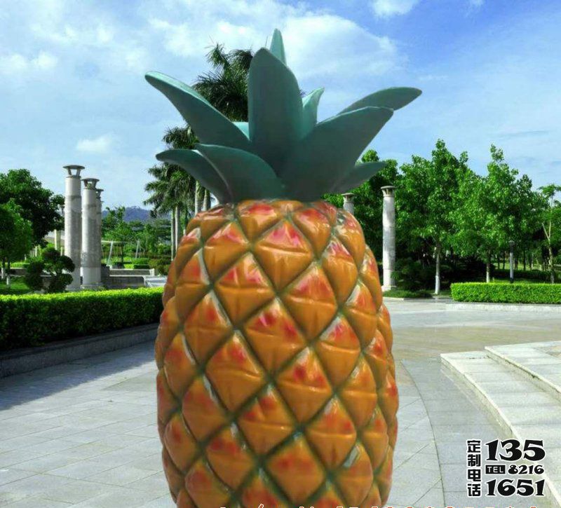 農(nóng)場(chǎng)大型景觀玻璃鋼仿真水果菠蘿雕塑 農(nóng)場(chǎng)大型景觀玻璃鋼仿真水果菠蘿雕塑