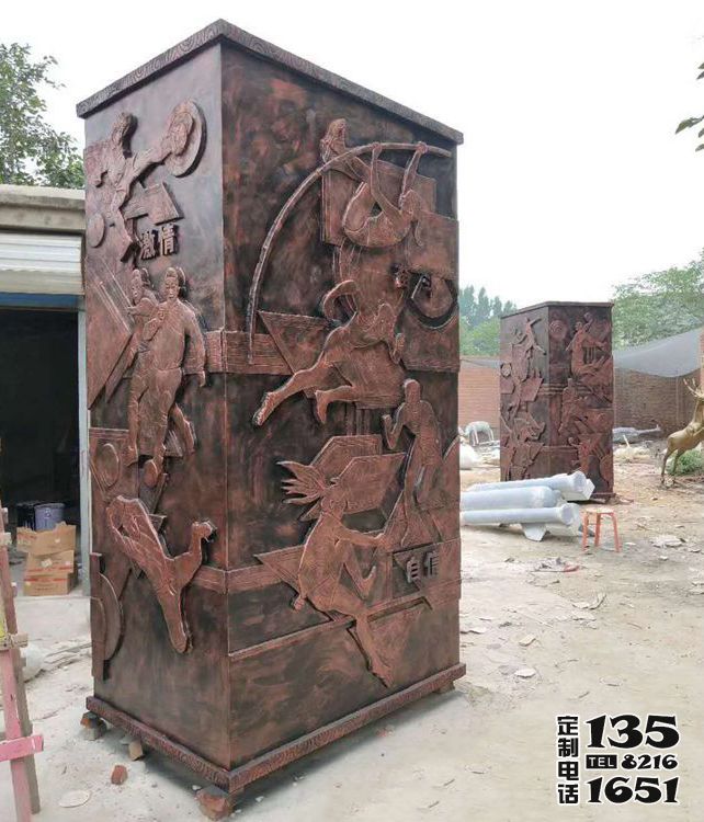 體育主題校園廣場玻璃鋼仿銅浮雕運動競技柱子雕塑 體育主題校園廣場玻璃鋼仿銅浮雕運動競技柱子雕塑