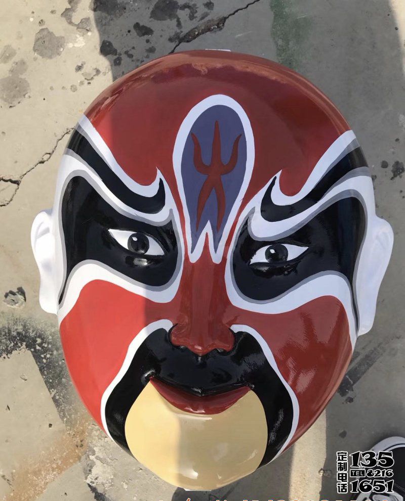 公園景區(qū)玻璃鋼彩繪創(chuàng)意戲曲臉譜雕塑 公園景區(qū)玻璃鋼彩繪創(chuàng)意戲曲臉譜雕塑