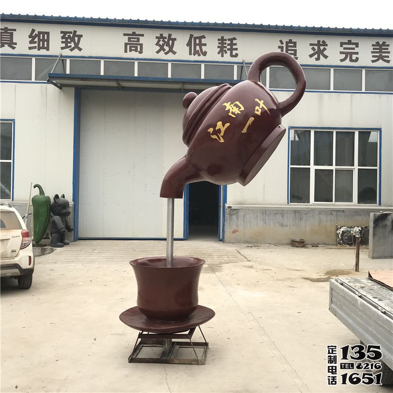 戶外創意玻璃鋼仿銅懸空流水天壺雕塑 戶外創意玻璃鋼仿銅懸空流水天壺雕塑