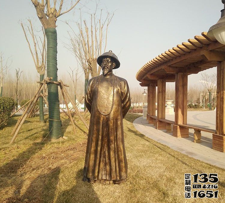 學院廣場晚晴愛國英雄林則徐玻璃鋼仿銅雕塑 學院廣場晚晴愛國英雄林則徐玻璃鋼仿銅雕塑