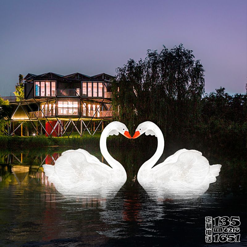 景區湖邊玻璃鋼仿真天鵝雕塑 景區湖邊玻璃鋼仿真天鵝雕塑