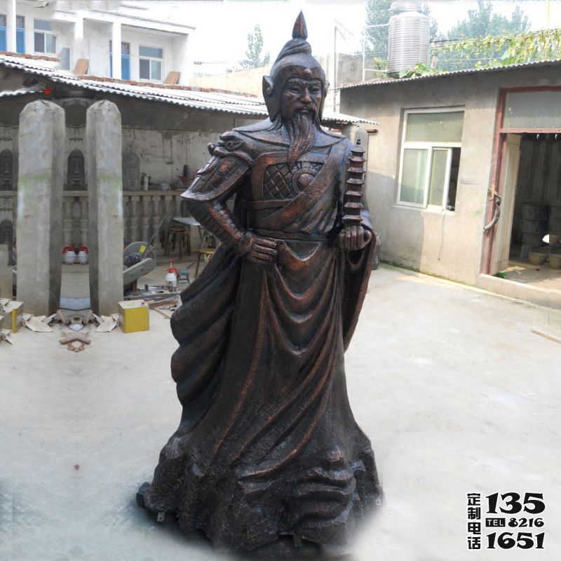 戰(zhàn)神托塔天王李靖玻璃鋼仿銅雕塑 戰(zhàn)神托塔天王李靖玻璃鋼仿銅雕塑
