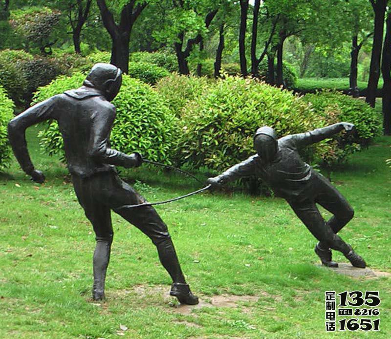 學(xué)院操場擊劍運(yùn)動員玻璃鋼玻璃鋼仿銅人物雕塑 學(xué)院操場擊劍運(yùn)動員玻璃鋼玻璃鋼仿銅人物雕塑