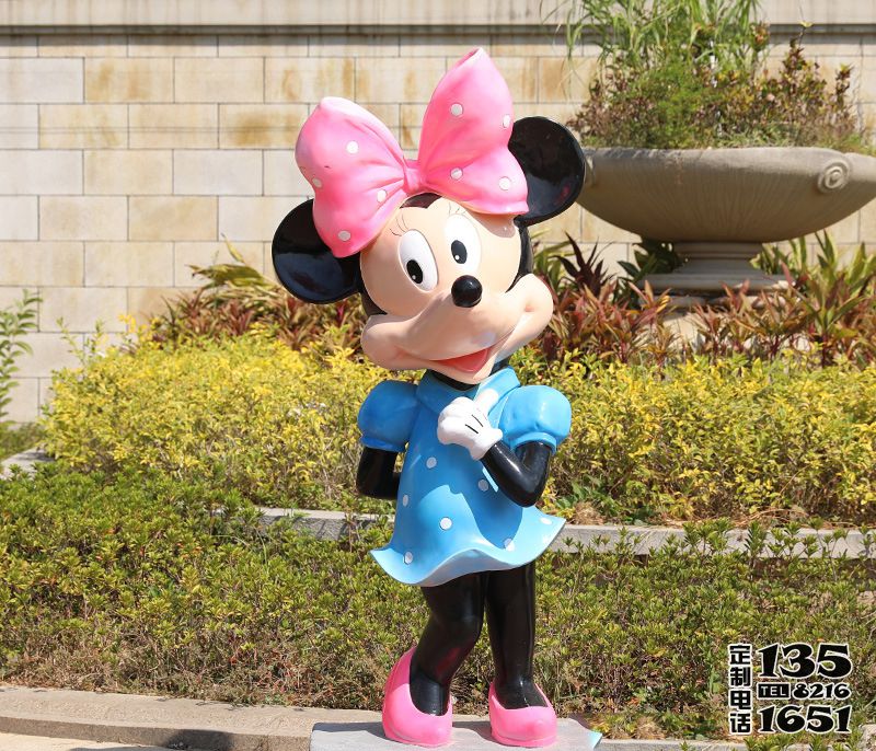 迪士尼公園玻璃鋼卡通彩繪米妮雕塑 迪士尼公園玻璃鋼卡通彩繪米妮雕塑
