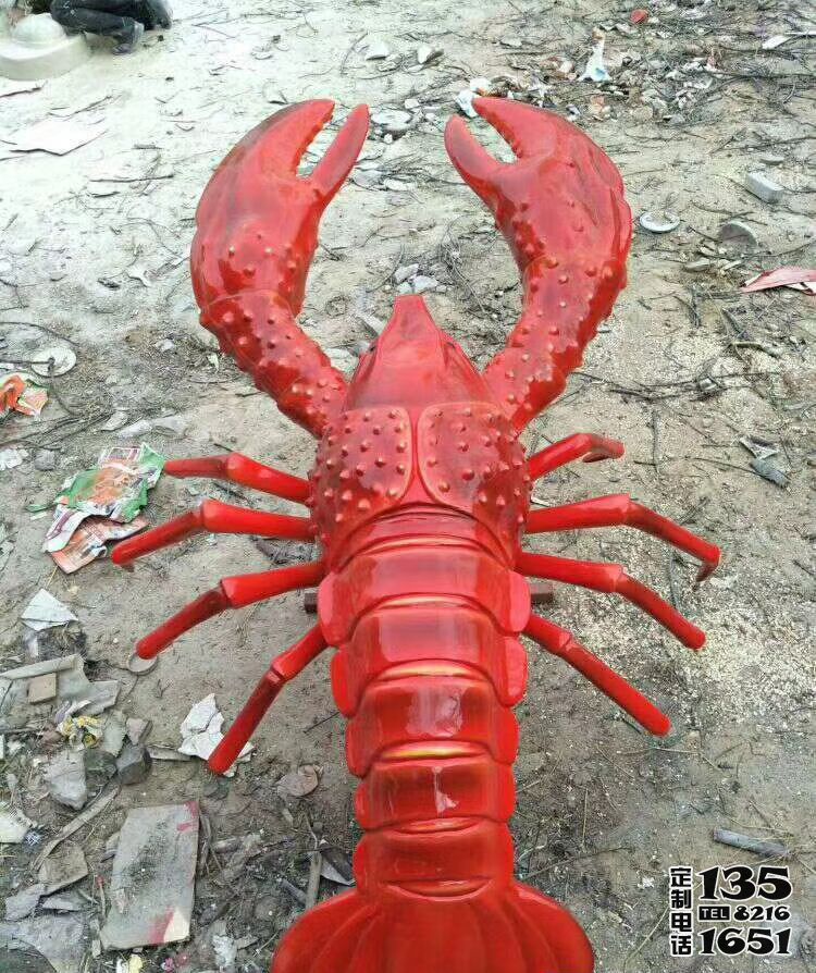 大型仿真玻璃鋼紅色小龍蝦雕塑 大型仿真玻璃鋼紅色小龍蝦雕塑