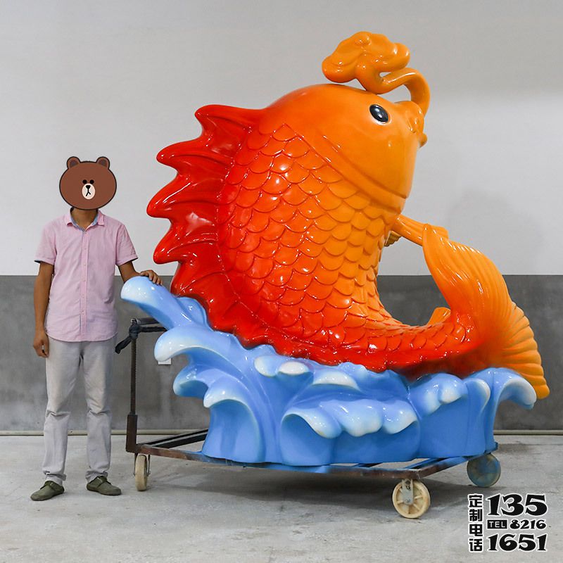 戶(hù)外景區(qū)玻璃鋼沖浪鯉魚(yú)招財(cái)景觀雕塑 戶(hù)外景區(qū)玻璃鋼沖浪鯉魚(yú)招財(cái)景觀雕塑