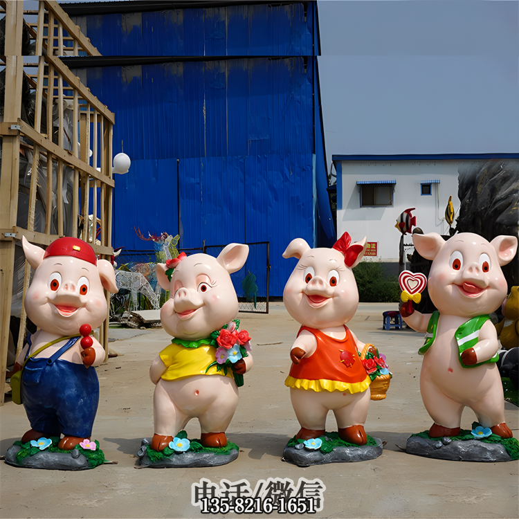 兒童樂園可愛卡通豬公仔 兒童樂園可愛卡通豬公仔