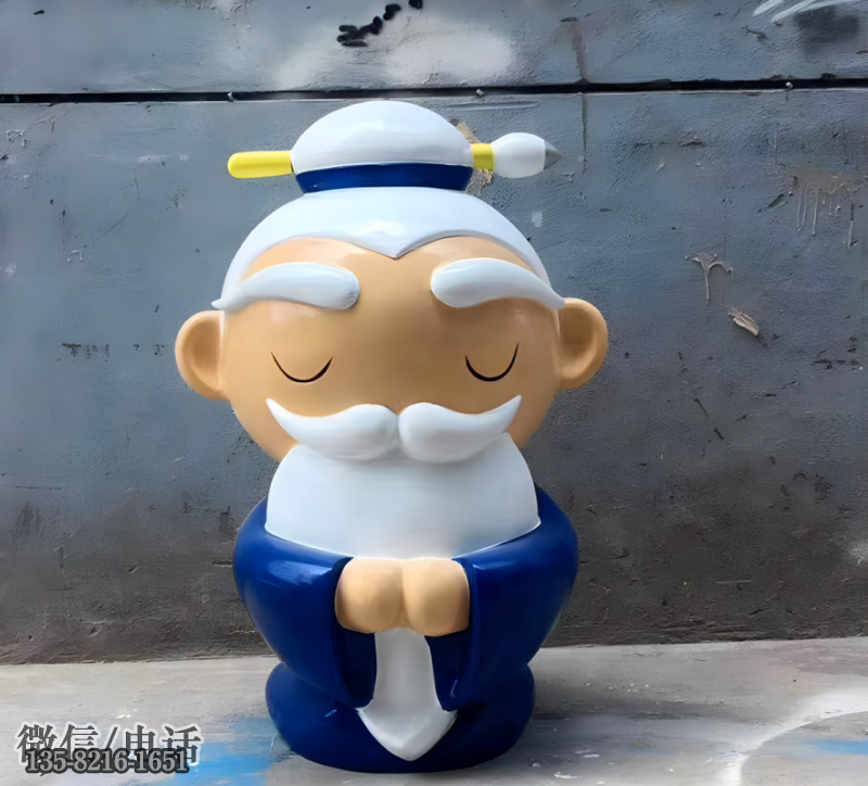 卡通造型玻璃鋼孔子雕塑 卡通造型玻璃鋼孔子雕塑