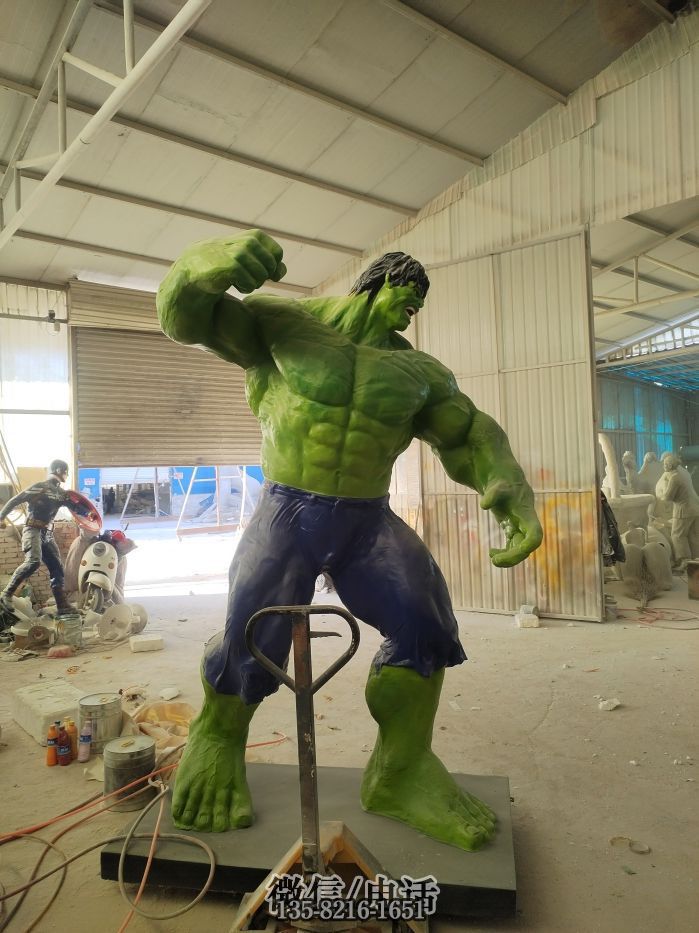 玻璃鋼綠巨人動漫人物雕塑 玻璃鋼綠巨人動漫人物雕塑