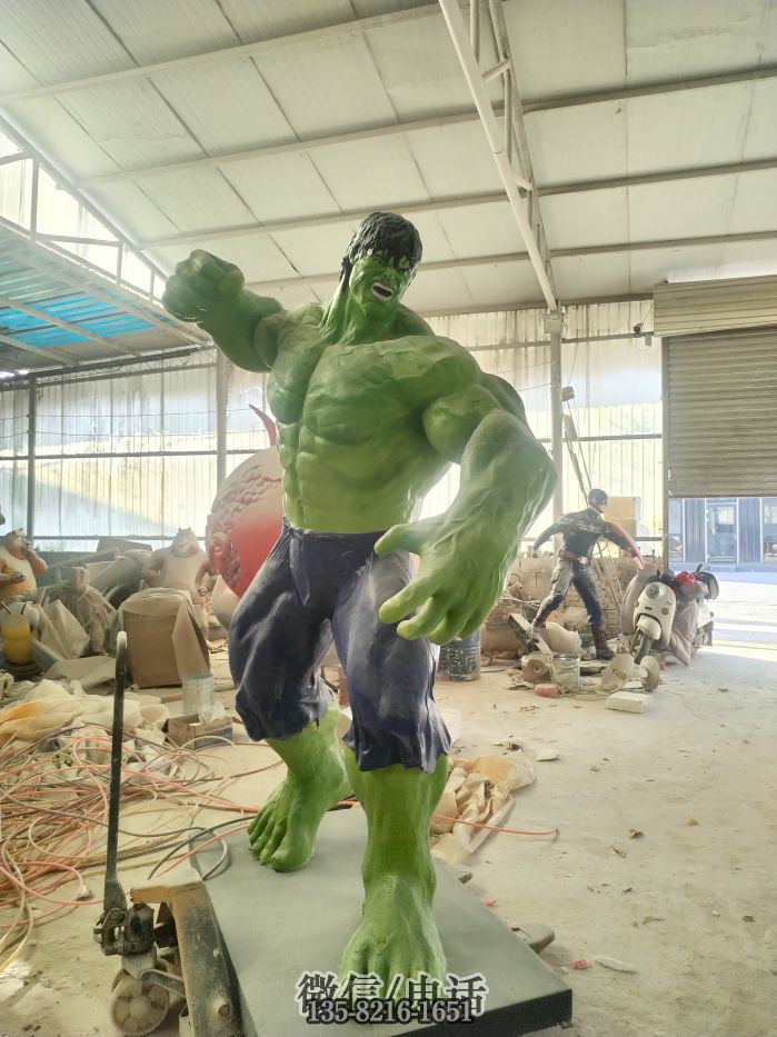 漫威動漫英雄人物綠巨人雕塑 漫威動漫英雄人物綠巨人雕塑